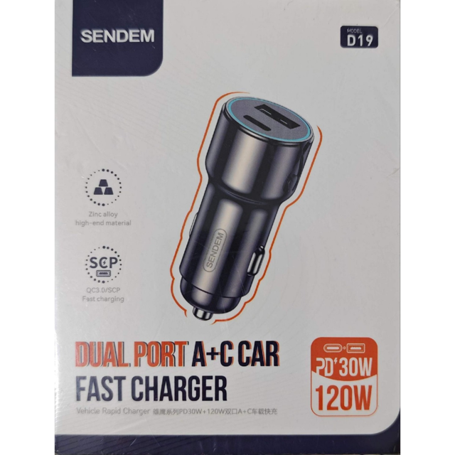 شارژر فندکی برند sendem مدل D19